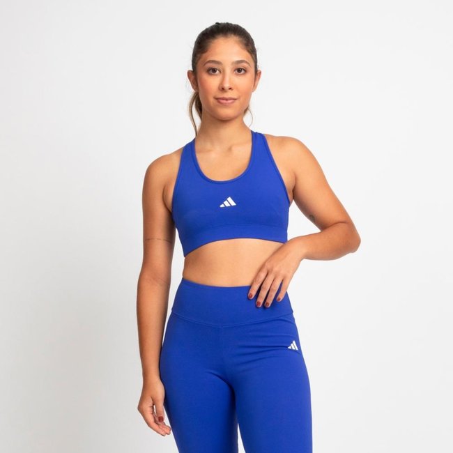 Top Treino Basico Suporte Medio adidas Performance Azul