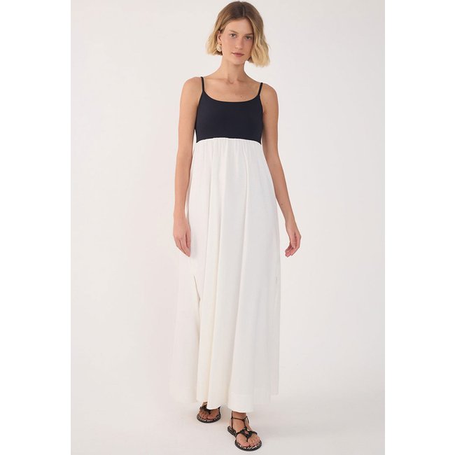 Vestido Dress To Longo Recorte Branco