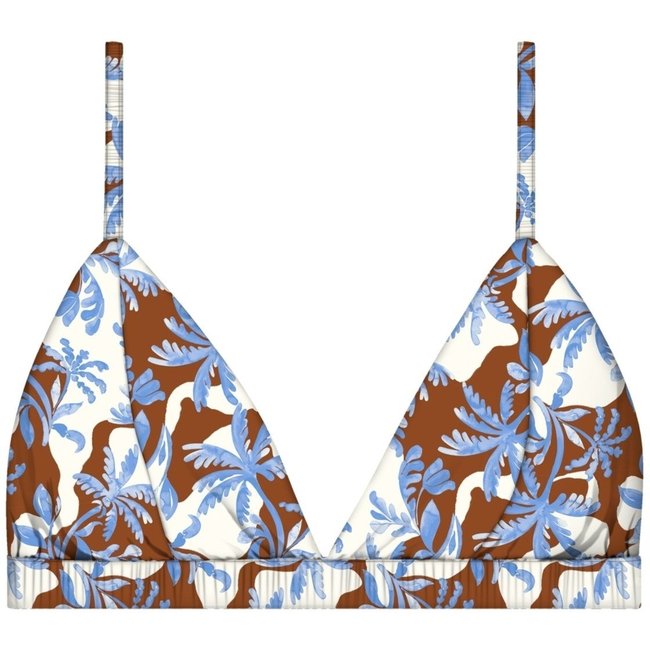 Top Estampado De Alças Com Decote Em V