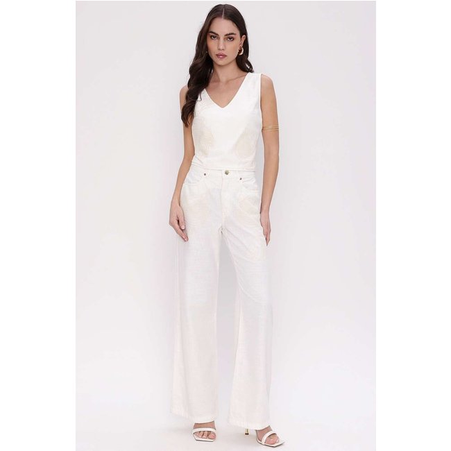 WIDE LEG 27 RESORT CHIC OFF WHITE Gatabakana