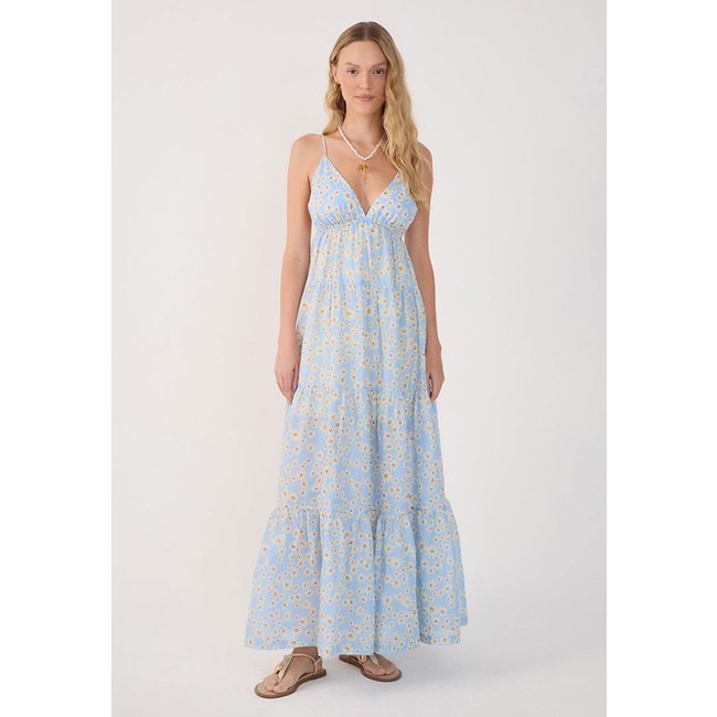 Vestido Dress To Longo Floral Azul