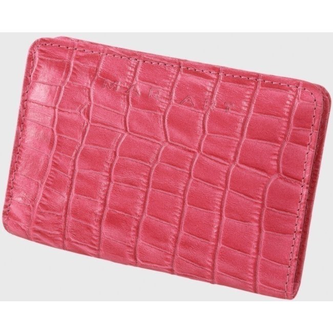Carteira de Couro Mariart Garnet Croco Pink