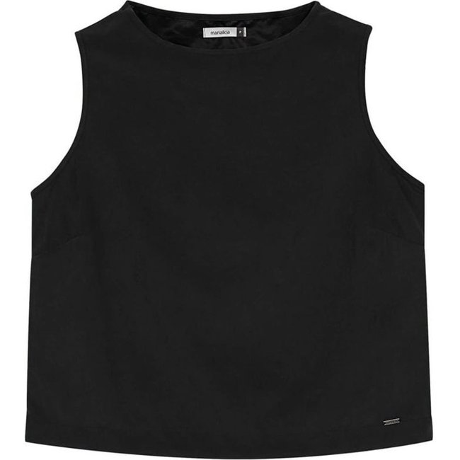 Regata Feminina Tecido Acetinado Marialícia Preto