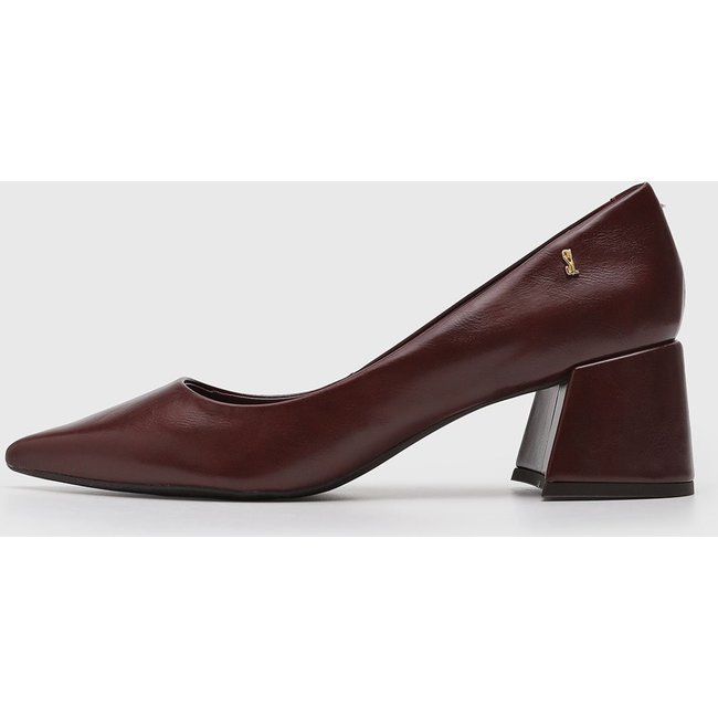 Scarpin Feminino Santa Lolla Salto Bloco Vinho