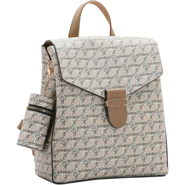 Mochila Feminina Monograma Tramas Natural 8484490