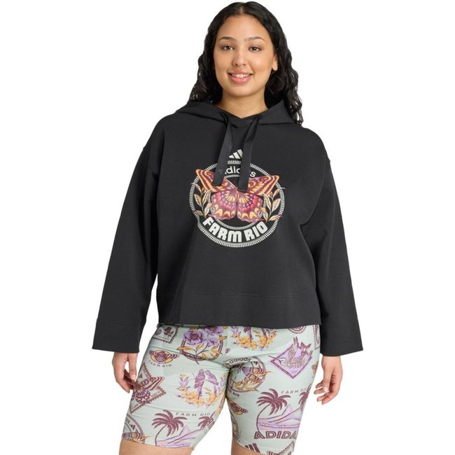Moletom com capuz adidas x FARM (Plus Size) adidas Sportswear Preto