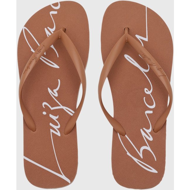 Chinelo Feminino Luiza Barcelos Ponta Arredondada Marrom