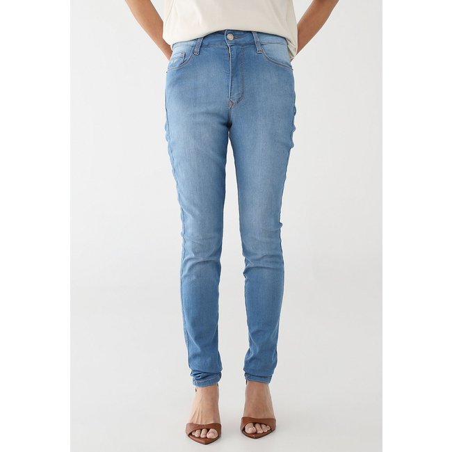 Calça Jeans Feminina Lez a Lez Cintura Média Azul Claro