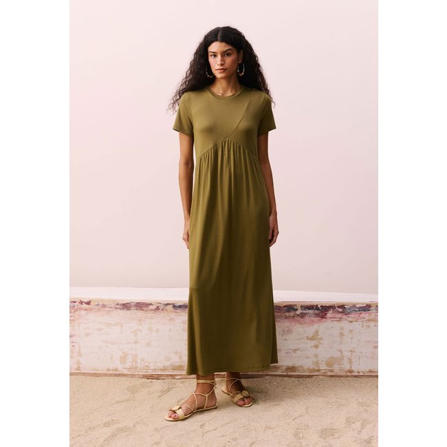 Vestido CaCay Midi Recortes Verde
