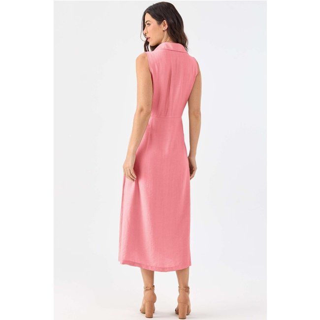 Vestido Chemise Midi PKS Viscose Rosê