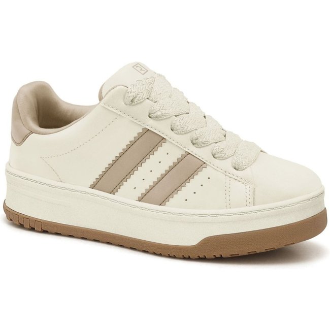 Tênis Feminino Sola Alta Robusto Creme Ramarim 2599201-4