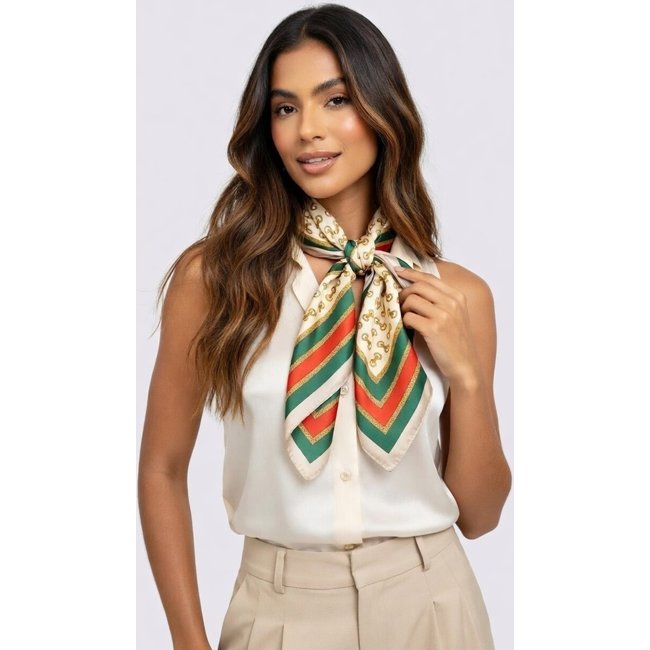 Lenço Cetim Boho DBell Outlet Fashion Boho Verde