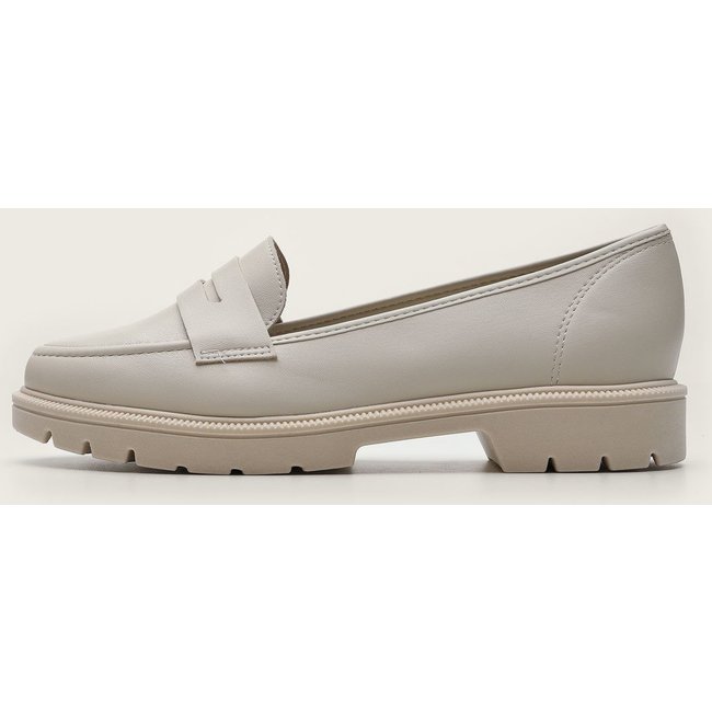 Mocassim Beira Rio Tratorado Off-White