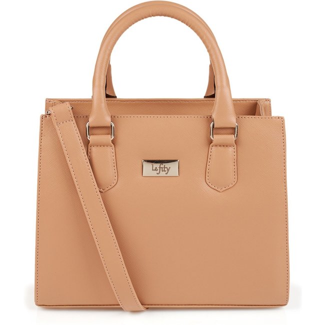 Bolsa Tiracolo Estruturada Cor Nude Modelo Lady Marca Lefity