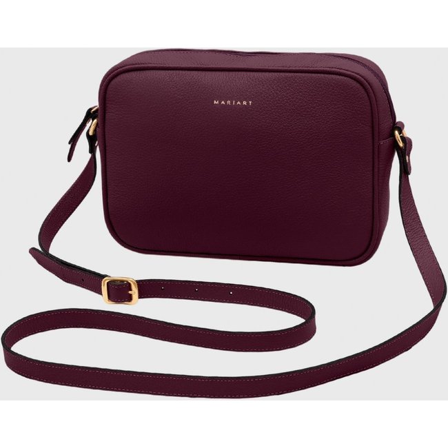 Bolsa Transversal Couro Mariart Maxi Jeri Rubi