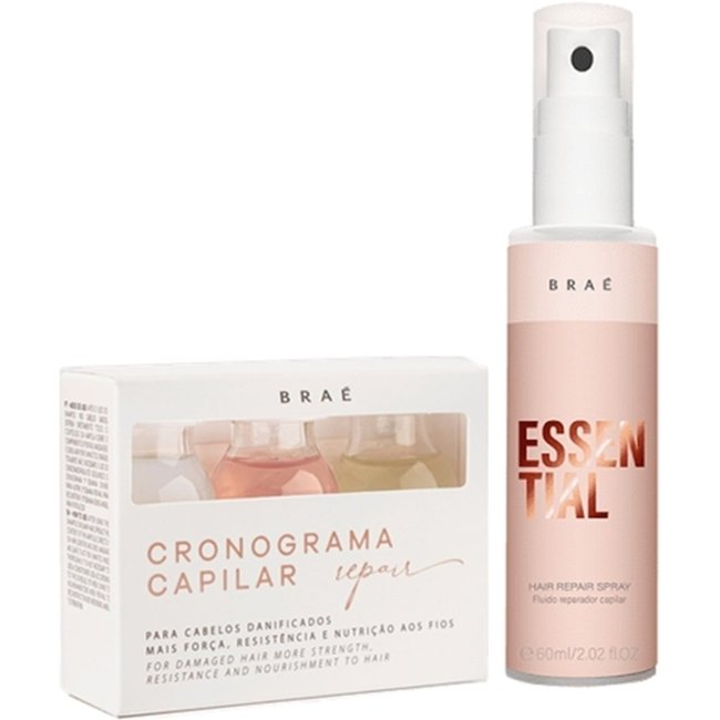 Braé Cronograma Capilar Repair Ampola e MINI Essential 60ml