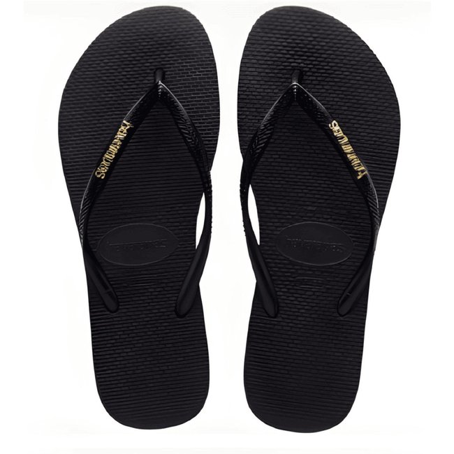 Chinelo Feminino Havaianas Slim Logo Metallic