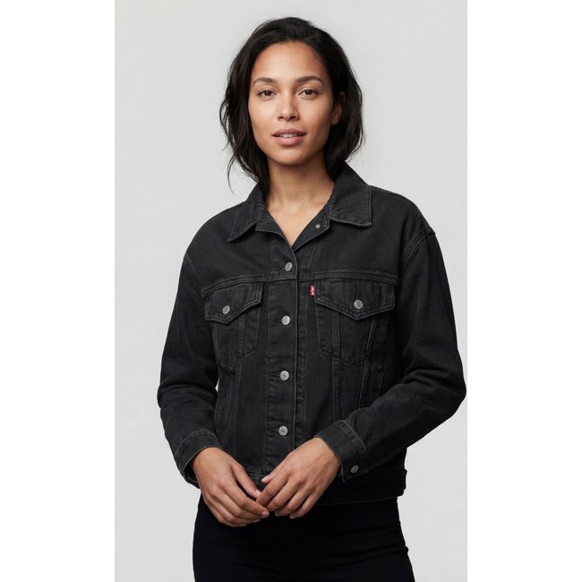 Jaqueta Feminina Levis 90S Trucker Preta