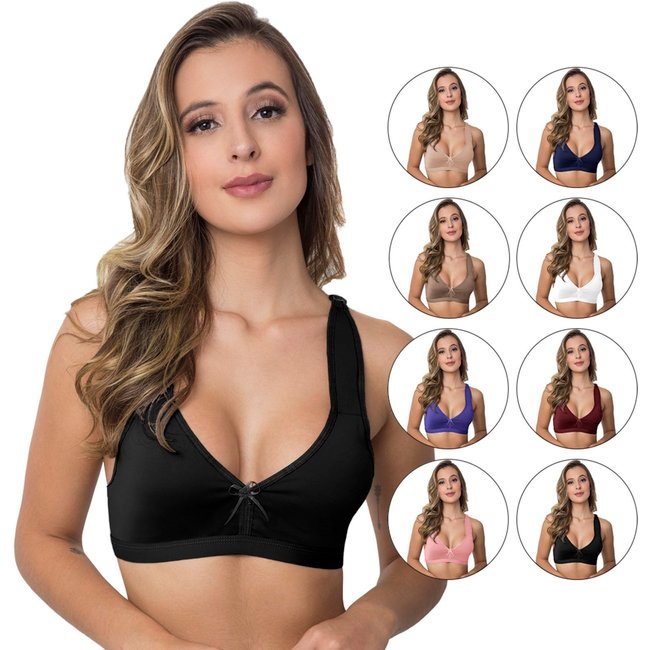 Kit 3 Sutiã Liso Gabi LIngerie Sem Bojo Microfibra Confortável