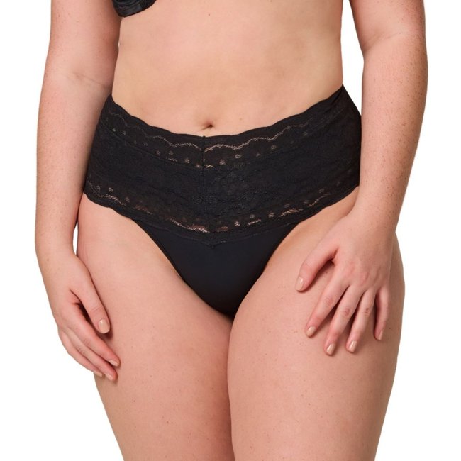 Calcinha Tanga Clássica Pala Rendada Plus Size Liebe