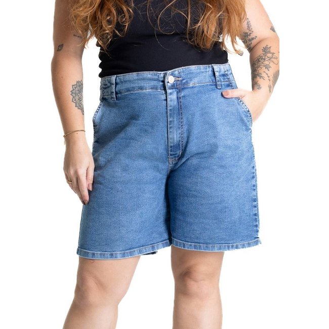 Bermuda Jeans Sawary Plus Size - 281642 - Azul - Sawary