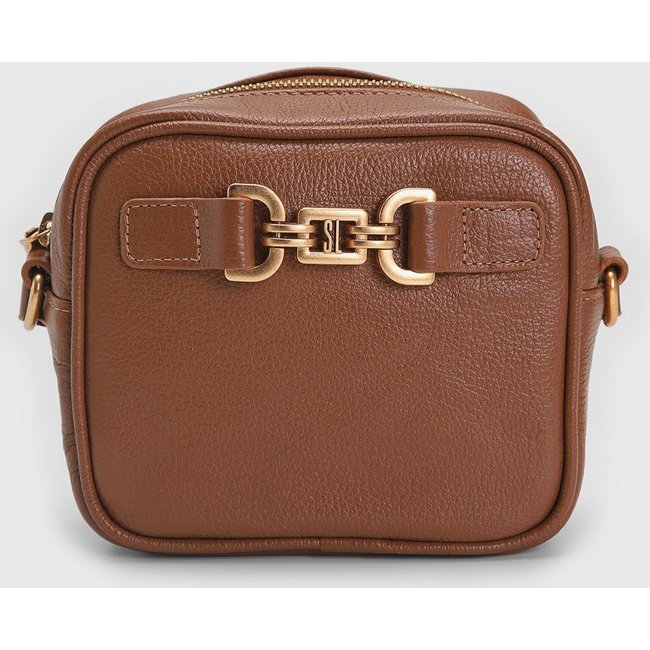 Bolsa Tiracolo Santa Lolla Fivela Marrom
