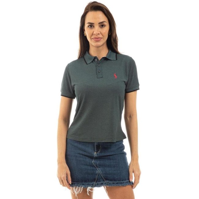 Camisa Polo Feminina Poa Casual Leve Gola Conforto Dia a Dia