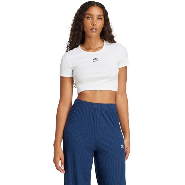 Camiseta Canelada Essentials adidas Originals Branco