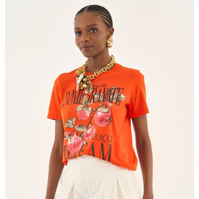 Camiseta Colcci Dream Ou26 Laranja Feminino