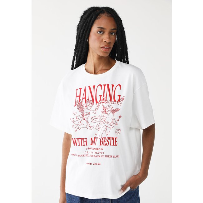 Camiseta Colcci Reta Estampada Branca