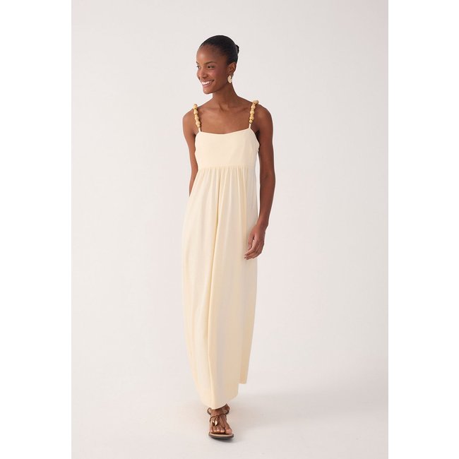 Vestido Feminino Dress To Alças Esferas Bege