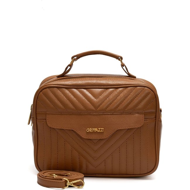 Bolsa Tiracolo Griffazzi Couro Caramelo