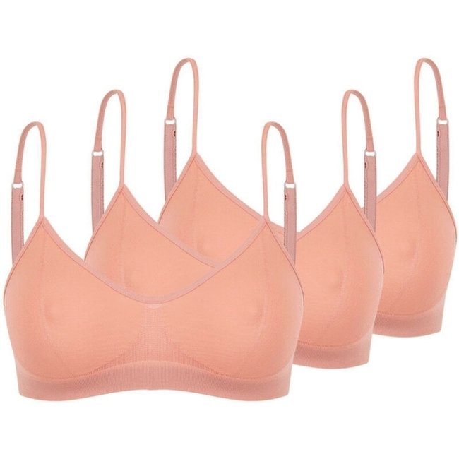 Kit com 3 Tops sem Aro e sem Bojo Trifil 4377 Bege