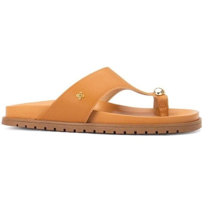 Tamanco Flatform Softli Caramelo Incolor