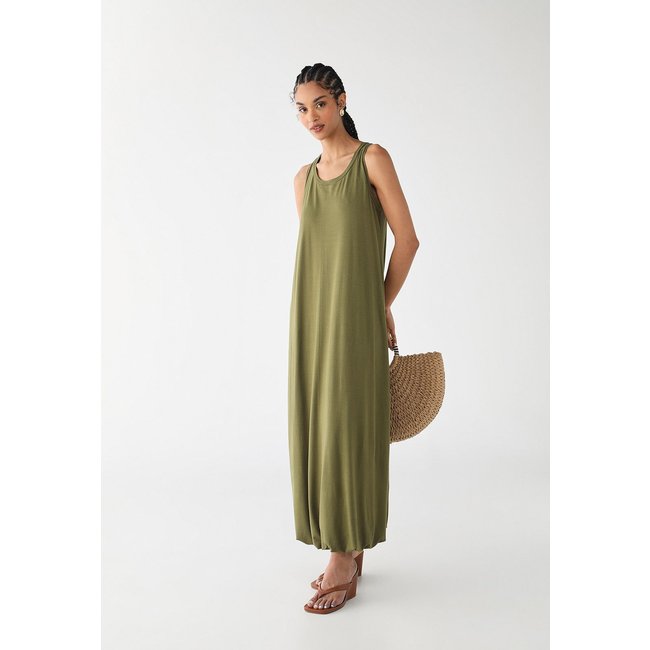 Vestido Midi Feminino CaCay Balonê Nadador Verde Musgo