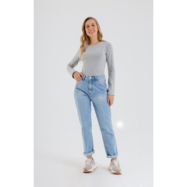 Blusa Manga Longa Feminina Just Basic Cinza