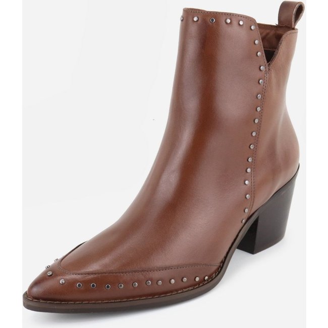 Bota Texana Country Western Cravo Em Couro Feminina Bico Fino Maria Paula Cedro