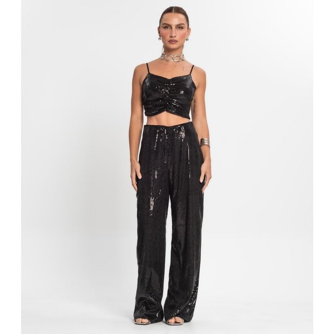 Calça De Paetê Feminina Endless Preto