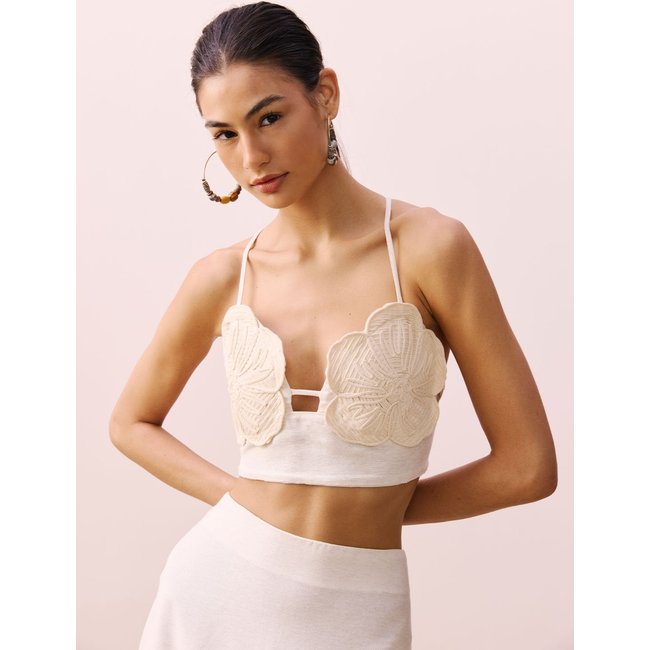 Cropped Guipure Flor
