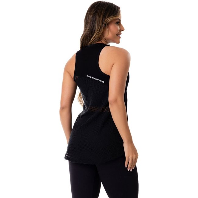 Camiseta Feminina Tela Academia Air Fit Preto