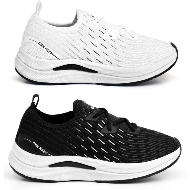 Kit 2 Tênis Feminino Treino Caminhada Academia Corrida Casual Branco