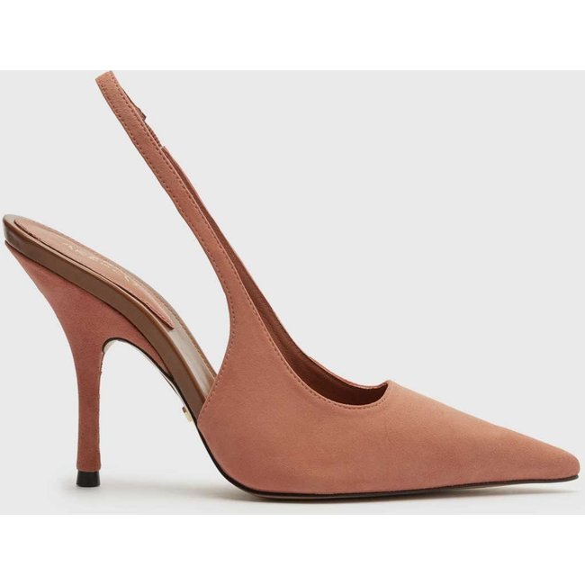 Scarpin Alto Arezzo Slingback Salto Fino Hot Almond