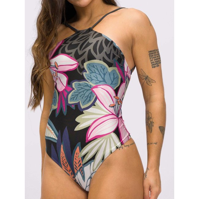 Maiô Body Frente Única Beach Modelador Bojo Estampa Acalento