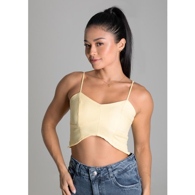 Cropped Sawary Fashion Barra Anatômica AZUL-G