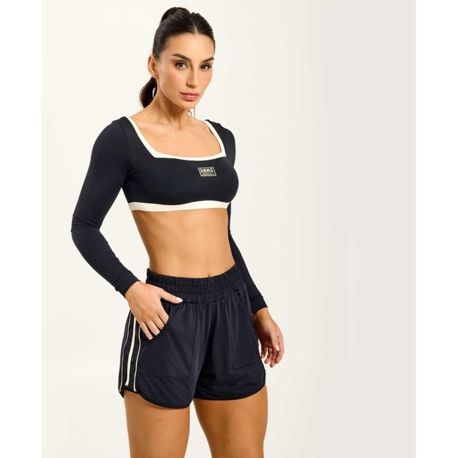 Short Style Soltinho Preto Poliamida Soft Donna Carioca