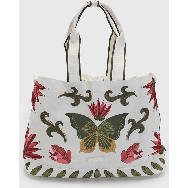 Bolsa Feminina FARM Amazoni Estampada Branca