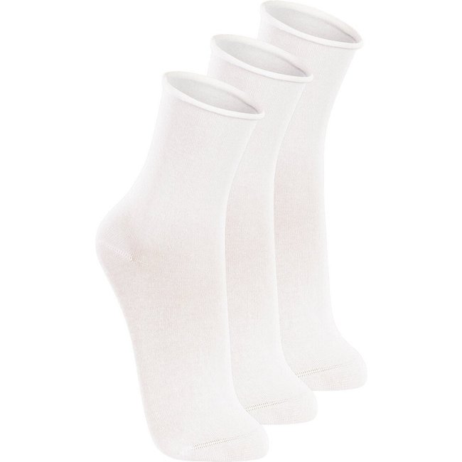 Kit com 3 Meias sem Punho Cano Médio Lupo 4421-001 Branco