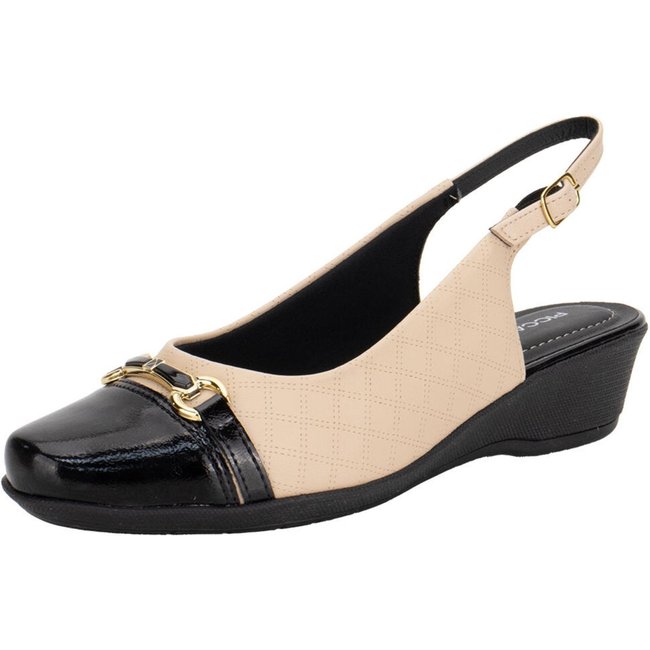 Sapato Feminino Anabela Piccadilly 143246 0083246 Bege
