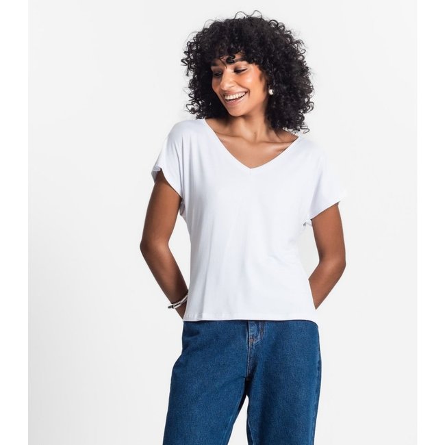 Blusa Feminina Viscotorcion Rovitex Branco