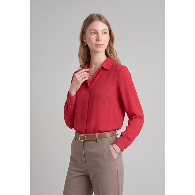 Camisa Intens Manga Longa Crepe Vermelho